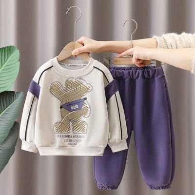 Boys Spring and Autumn Sweatshirt Set 2024 New Autumn Clothes Children's Clothes Baby Boys' Clothes Spring and Autumn Two-piece Set