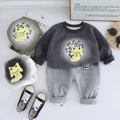 Boys Spring and Autumn Sweater Set Children's Autumn Clothes Boys Clothes 2024 New Cool Handsome Baby Autumn Two-piece Set