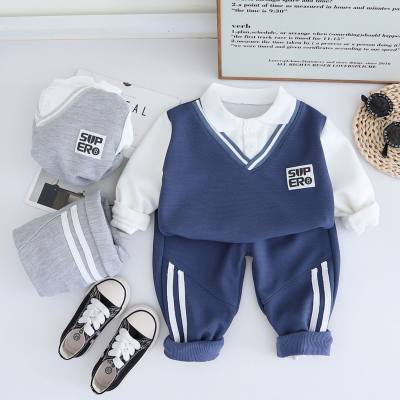 Boys' Spring Suit Children's Fashionable Baby Two-piece Set 2024 New Handsome Junior and Middle School Style Children's Clothes