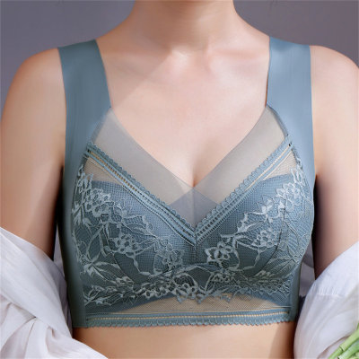 Solid Color Seamless Embroidery Bralette