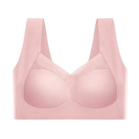 Women's Solid Color Seamless Bra  Pink