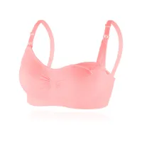 Women's Solid Color Wireless Padded Bra  Pink