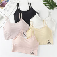 5-piece girl's thin bra-wrapped strapless camisole without wire bra  Multicolor