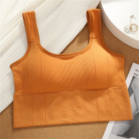 Seamless sports bra wrap yoga bottoming tube top no wire bra hot girl wide shoulders beautiful back camisole underwear women  Ginger