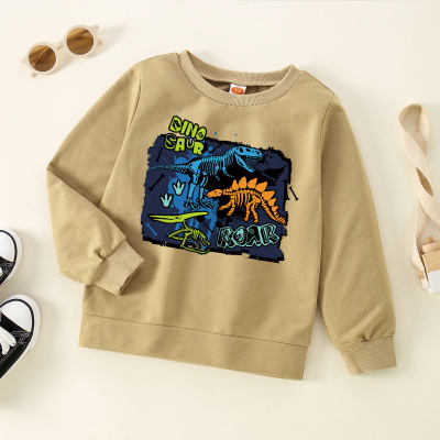 Suéter con estampado de dinosaurios para niños