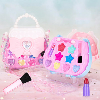 Caixa de maquiagem de princesa de brinquedos de cosméticos infantis
