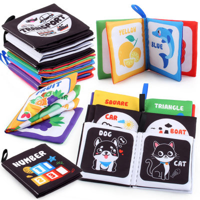 Washable Children's Cloth Book Tears Black and White Early Education Book