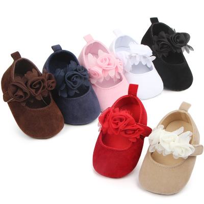Chaussures de princesse multicolores à petites fleurs, chaussures de bébé à fond souple, antidérapantes, chaussures de princesse pour tout-petits, 0928