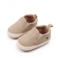 Nuevos zapatos de bebé a cuadros zapatos de bebé zapatos de suela suave para niños  Beige