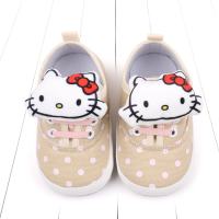 Baby 0-12 months baby shoes spring and autumn cartoon doll baby indoor soft sole shoes non-slip toddler shoes  Apricot