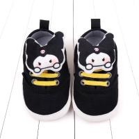 Baby 0-12 months baby shoes spring and autumn cartoon doll baby indoor soft sole shoes non-slip toddler shoes  Black