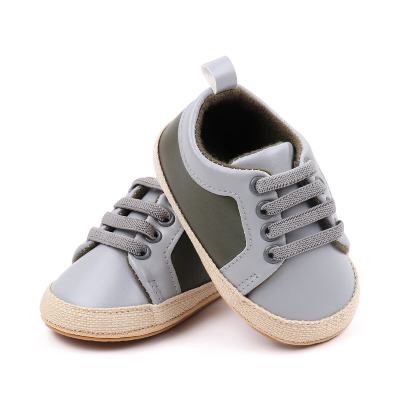 Scarpe da neonato primaverili e autunnali 0-12 mesi scarpe da bambino scarpe da bambino abbinate ai colori scarpe da bambino in pelle PU suola morbida