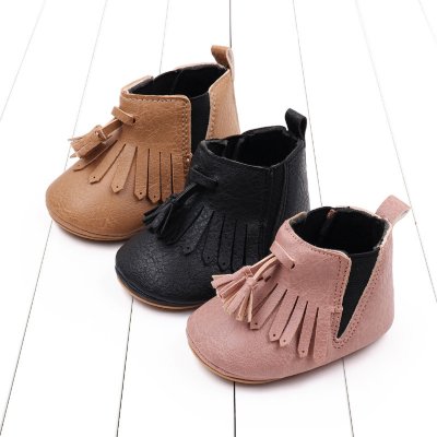 Chaussures montantes à pampilles pour bébé fille