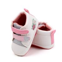 Primavera e autunno nuove scarpe da bambina glitterate scarpe da bambino antiscivolo scarpe da bambino con doppio velcro  Rosa