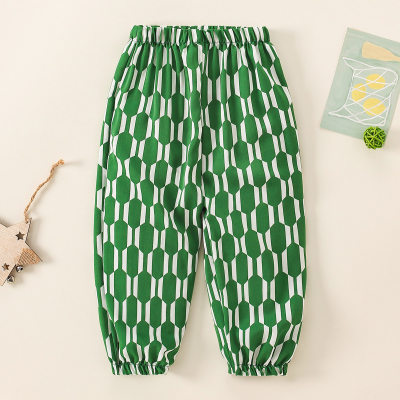 Toddler Boy Cotton Plaid Color-block Loose Woven Pants