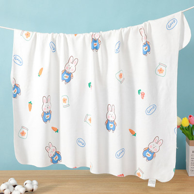 Children's Pure Cotton Allover Rabbit and Carrot Printed Blanket