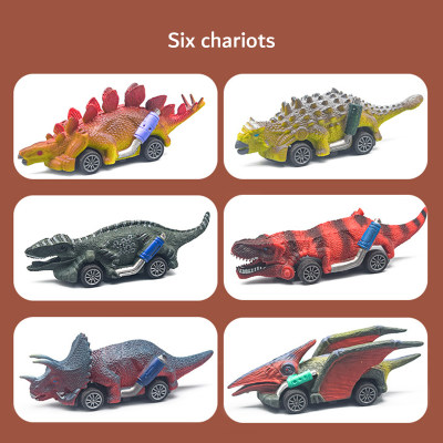Pull Back Dinosaur Vehicle Car Set