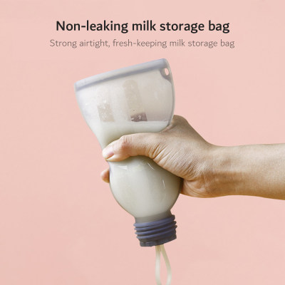 ;Bolsa de almacenamiento de leche sin fugas reutilizable de látex