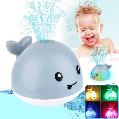 Children's induction water spray ball bath electric light water play toy