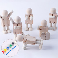 Unfinished Wooden Figures for Painting  Multicolor
