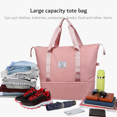 Solid Color Large Capacity Tote Bag