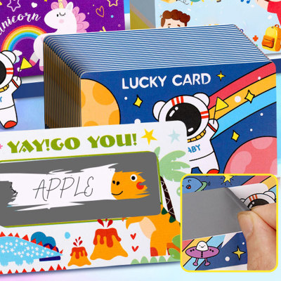 بطاقات الحظ للأطفال DIY Scratch Lucky