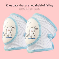 Almofadas protetoras de joelho de algodão puro para bebês com estampa de desenhos animados  Multicolorido