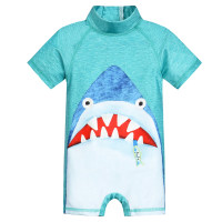 1 Boys One-Piece Swimsuit with Ocean Animals  Multicolor