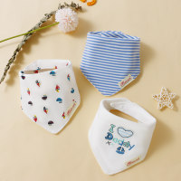 Toallitas para saliva de bebé, paquete de tres  Azul