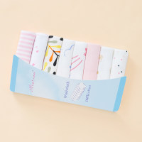 Baby Square Towel Feeding Towel Saliva Towel 8 Pieces Cotton Square Towel  Multicolor