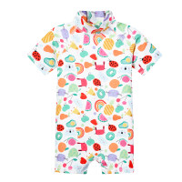 قطعة واحدة من ملابس السباحة للفتيات الصغيرات بنمط الفاكهة الملونة في الصيف  متعدد الألوان